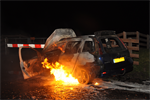 Prio 1 Brand Wegvervoer Auto Mienskerwei Eastermar